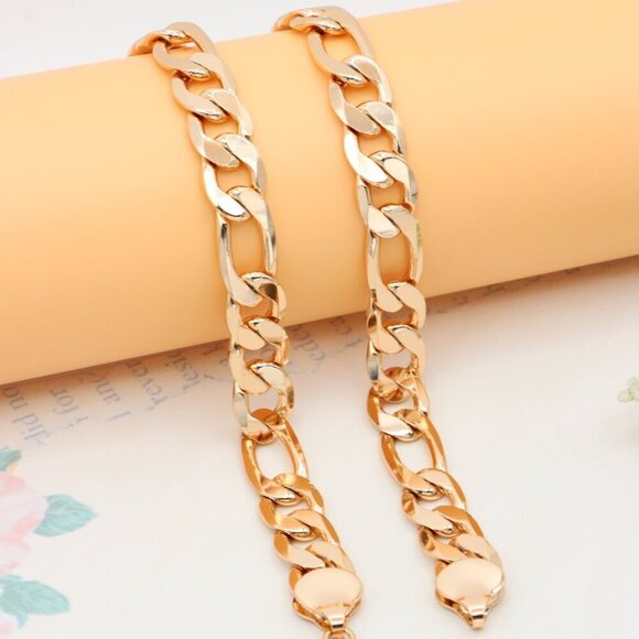 Bold Rose Gold Chain Necklace in High-Polish Finish, XPNL0345 - Picture 10 of 11
